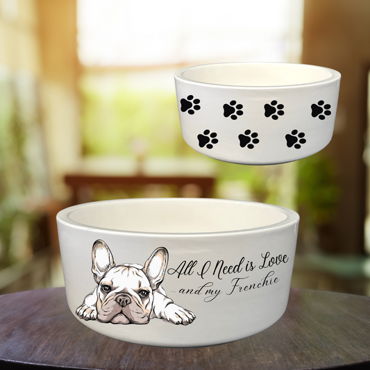 Love My Frenchie Dog Bowl