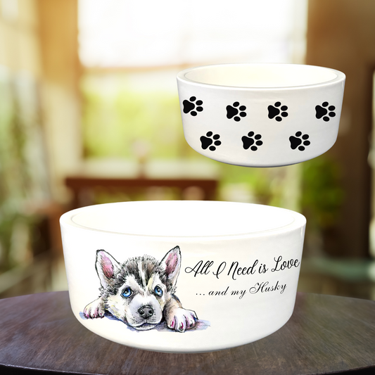 Love My Husky Dog Bowl